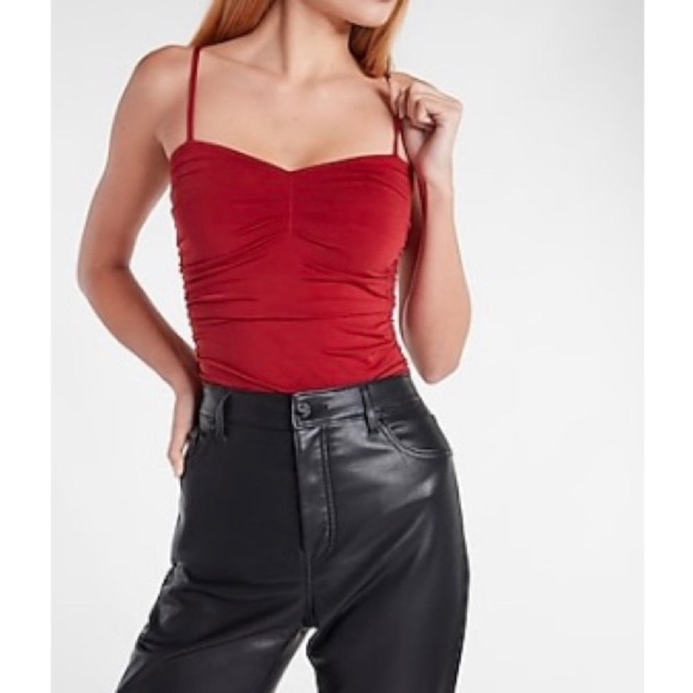 Express Body Contour compression silky ruched thing body suit
